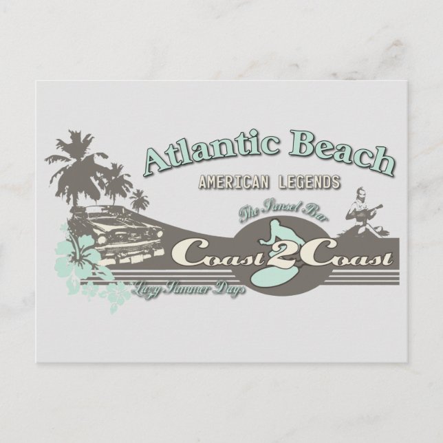 Atlantic Beach Travel North Carolina Vykort (Framsida)
