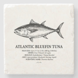 Atlantic Bluefin Tuna Scientific Illustration  Stenunderlägg