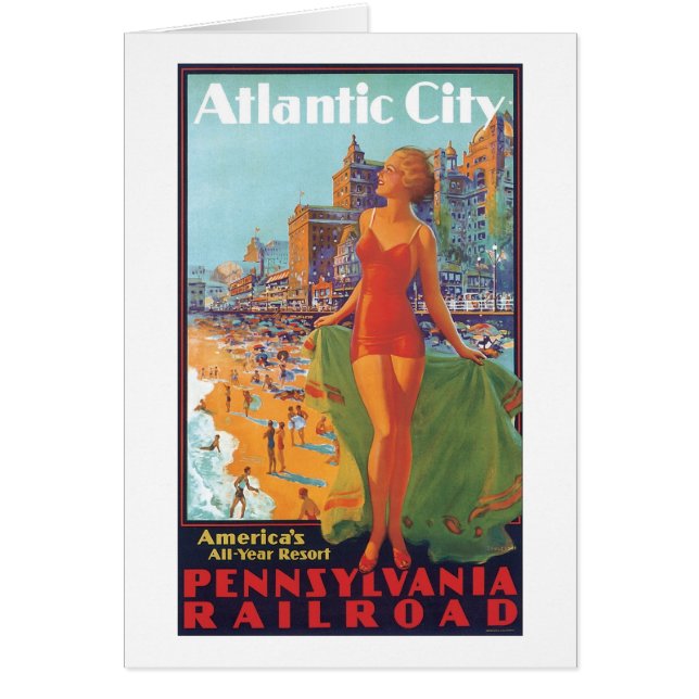 Atlantic City America's All Year Resort Hälsningskort (Framsidan)