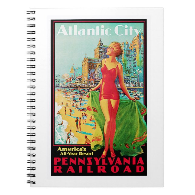 Atlantic City Anteckningsbok Med Spiral (Framsidan)
