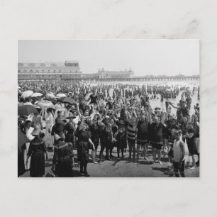 Atlantic City Beach, 1910 Vykort