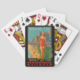 Atlantic City Beach Beauty Vintage Artwork Casinokort