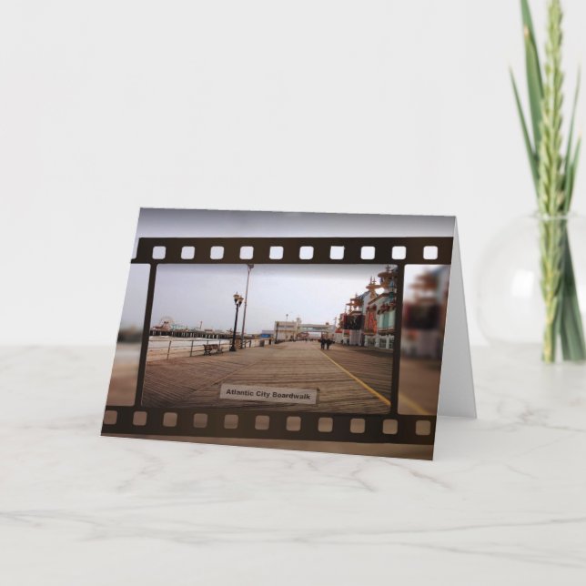 Atlantic City Beach Boardgång på Film Kort (Framsida)