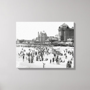 Atlantic City Beach & Boardwalk, 1910 Canvastryck