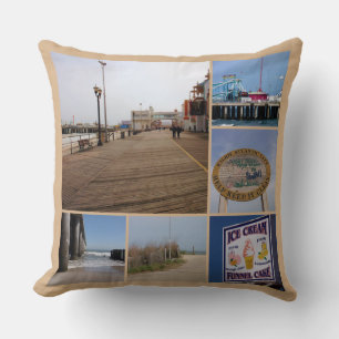 Atlantic City Beach - Photo Collage Kudde