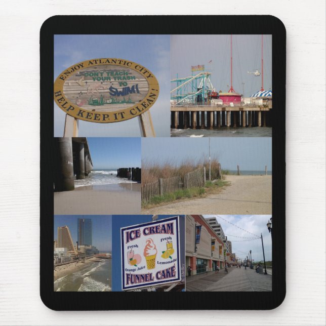 Atlantic City Boardpromenad Mousepad Musmatta (Framsidan)