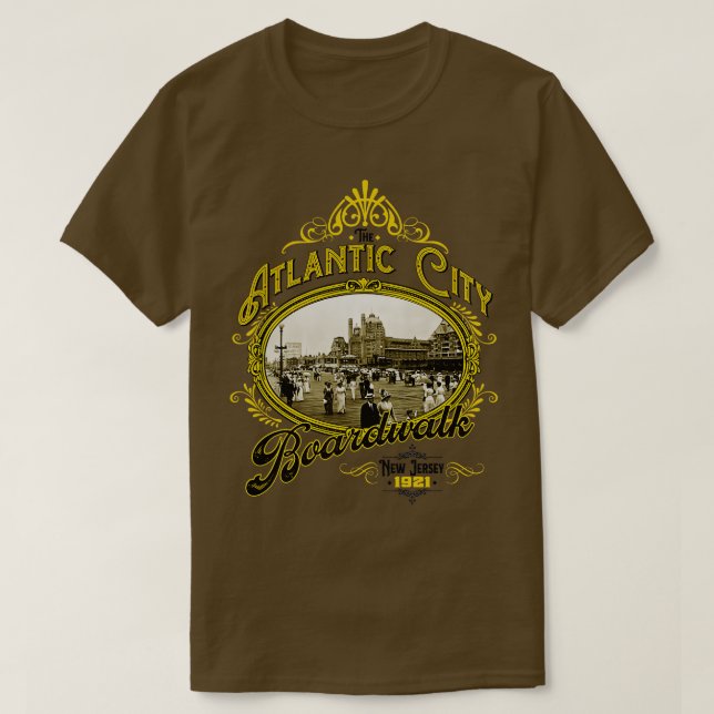 Atlantic City Boardpromenad T Shirt (Design framsida)