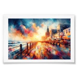 Atlantic City Boardwalk Sunset,  Fototryck