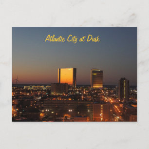 Atlantic City i Dusk Vykort