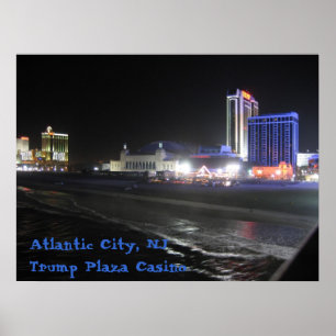 Atlantic City kasino för Plaza för NJ-~-trumf Poster