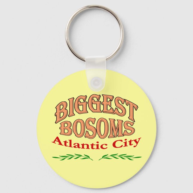 Atlantic City New jersey Biggest Bosoms Nyckelring (Framsida)