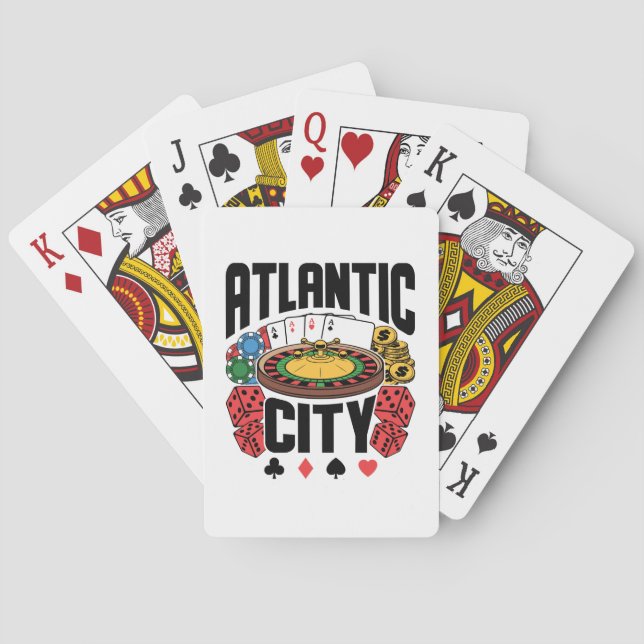 Atlantic City New jersey Casino Gambling Casinokort (Baksidan)