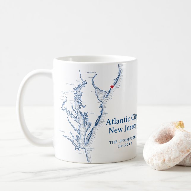 Atlantic City New jersey Gift Kaffemugg (Med munk)
