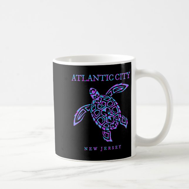 Atlantic City New Jersey Havssköldpadda Strand Sem Kaffemugg (Höger)