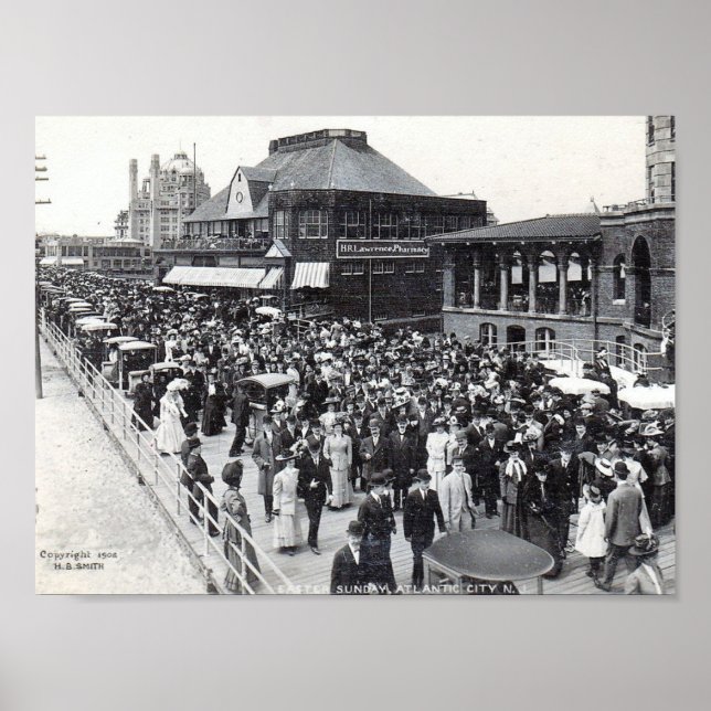 Atlantic City, New jersey, Påsk Söndag, Vintage Poster (Framsidan)
