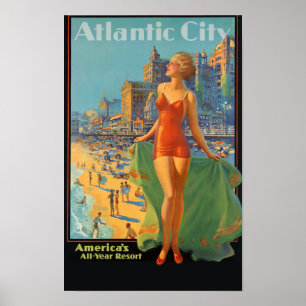 Atlantic City, New Jersey, Resemålning resa Poster