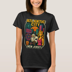 Atlantic City New Jersey Semester Kasino Spelande  T Shirt