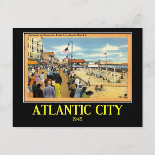 Atlantic City, New jersey, Vintage Vykort