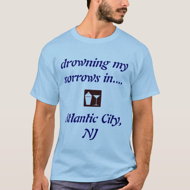 Atlantic City, NJ DRINKING SHIRT! (A.C. Boardprome Tee (Framsida)