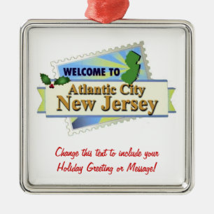 Atlantic City NJ Julgransprydnad Metall