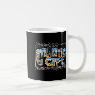 Atlantic City Nj Vintage Stcard Souvenir T-shirt  Kaffemugg