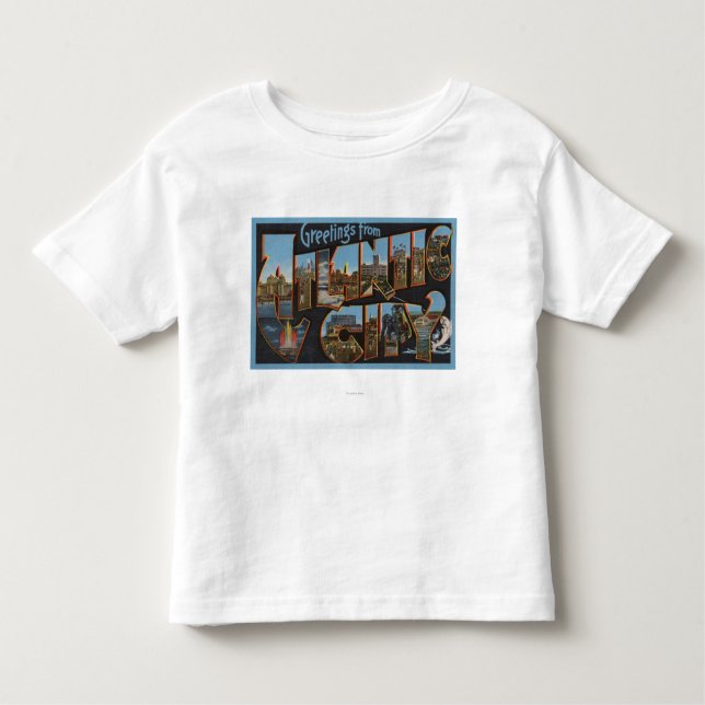 Atlantic City nya - jerseyen - stora brevplatser 2 T Shirt (Framsida)