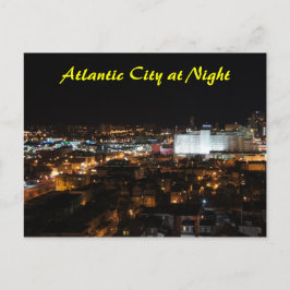 Atlantic City på natten Vykort