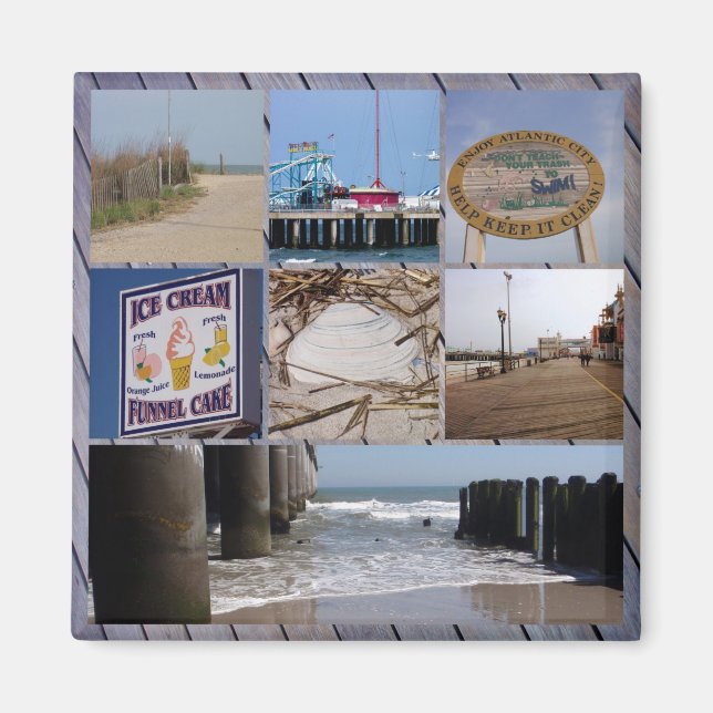 Atlantic City - Photo Collage Magnet (Framsidan)