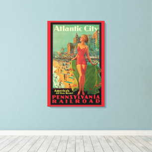 Atlantic City Resort, Pennsylvania Railroad Resa Canvastryck
