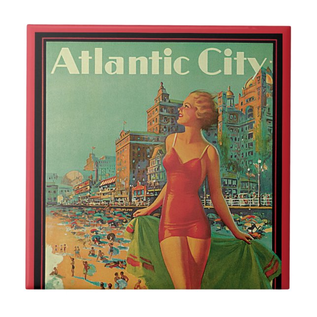 Atlantic City Resort, Pennsylvania Railroad Resa Kakelplatta (Framsidan)