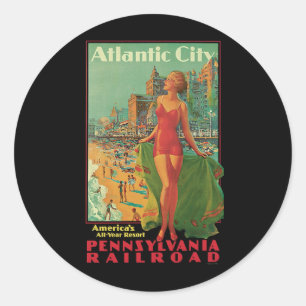 Atlantic City Resort, Pennsylvania Railroad Resa Runt Klistermärke