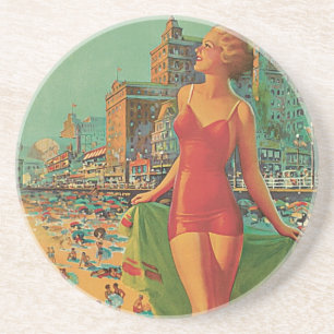 Atlantic City Resort, Pennsylvania Railroad Resa Underlägg Sandsten