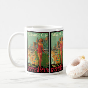 Atlantic City Resort, Pennsylvania Railroad Travel Kaffemugg