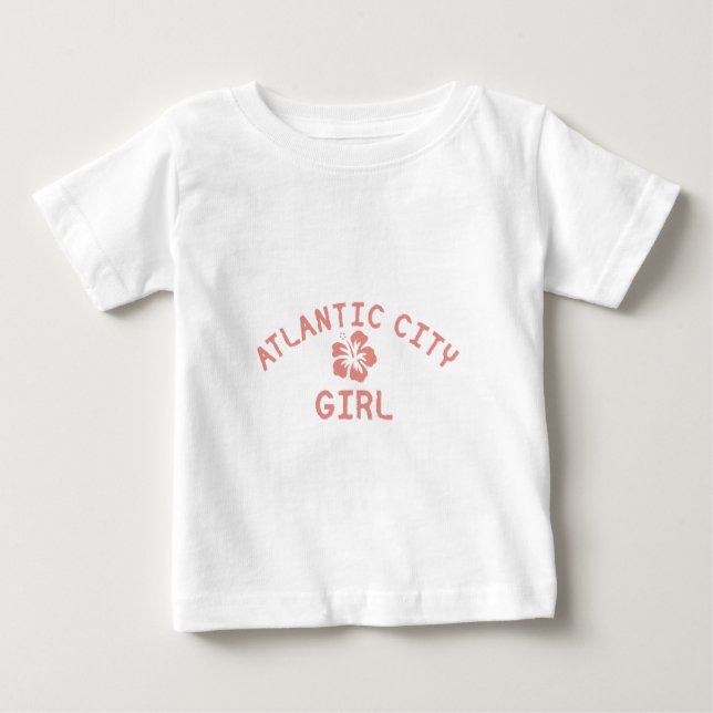 Atlantic City Rosa Girl Tee Shirt (Framsida)