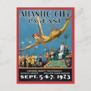 Atlantic City Skönhetstävling Vintage Vykort