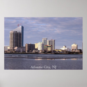 Atlantic City Skyline-fotot poster
