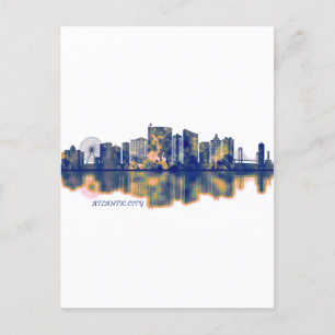 Atlantic City Skyline Inbjudan Vykort