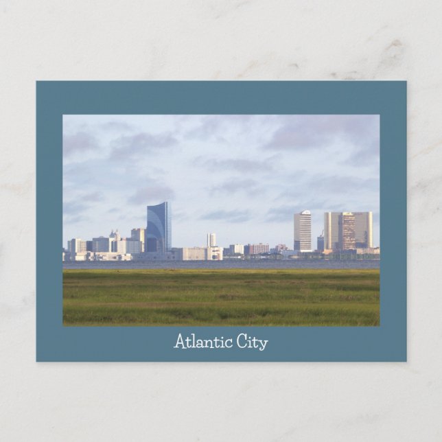 Atlantic City Skyline Photo Postcard Vykort (Framsida)