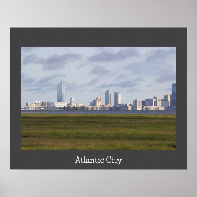Atlantic City Skyline Photo Poster (Framsidan)