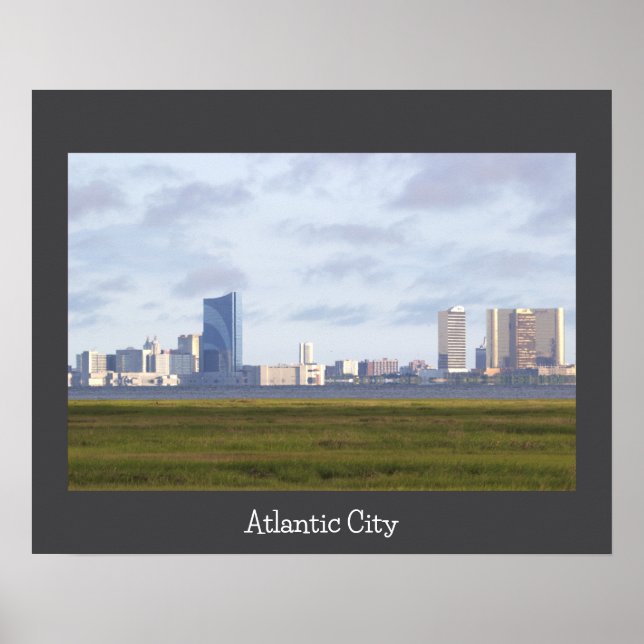Atlantic City Skyline Photo Poster (Framsidan)