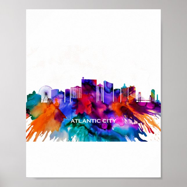 Atlantic City Skyline Poster (Framsidan)