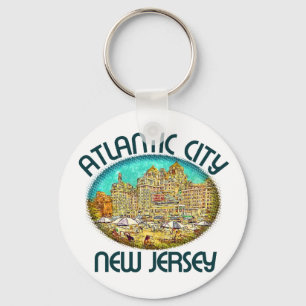 Atlantic City som är nytt - jersey Nyckelring
