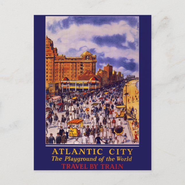Atlantic City Travel av Tåg Vykort (Framsida)