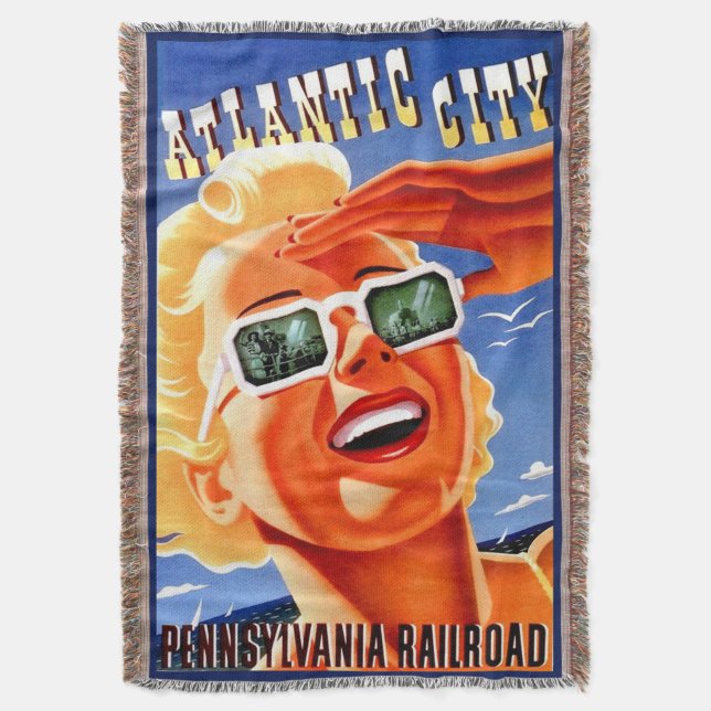 Atlantic City via Pennsylvania Railroad Filt (Framsidan Vertikal)