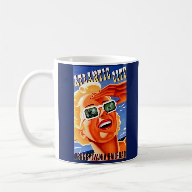 Atlantic City via Pennsylvania Railroad Kaffemugg (Vänster)