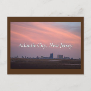 Atlantic City vid Sunset Postcard Vykort
