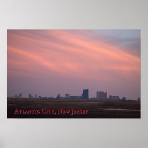 Atlantic City vid Sunset Poster