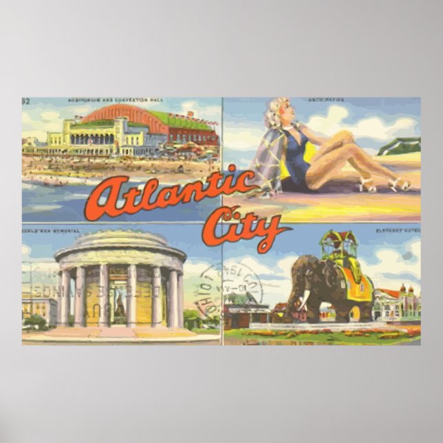 Atlantic City, Vintage Poster (Framsidan)