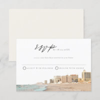 ATLANTIC CITY Watercolor OSA Postcard