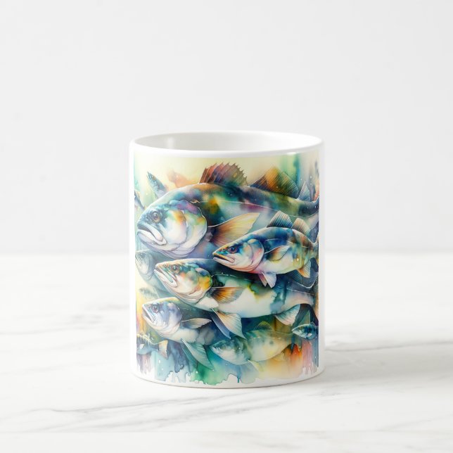Atlantic Cod 030624AREF108 - Watercolor Kaffemugg (Center)